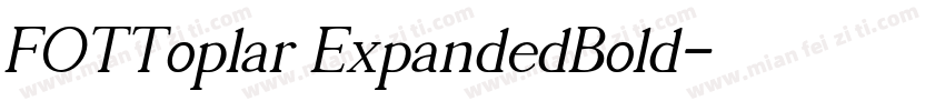 FOTToplar ExpandedBold字体转换